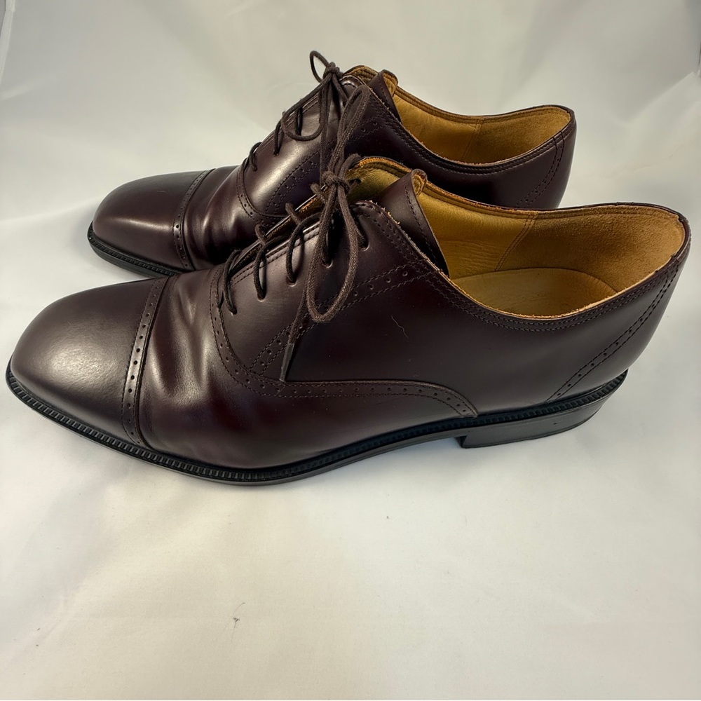 Rockport Men’s Cap-toe Oxfords in Dark Brown/Burgundy Leather, Comfort, Classic